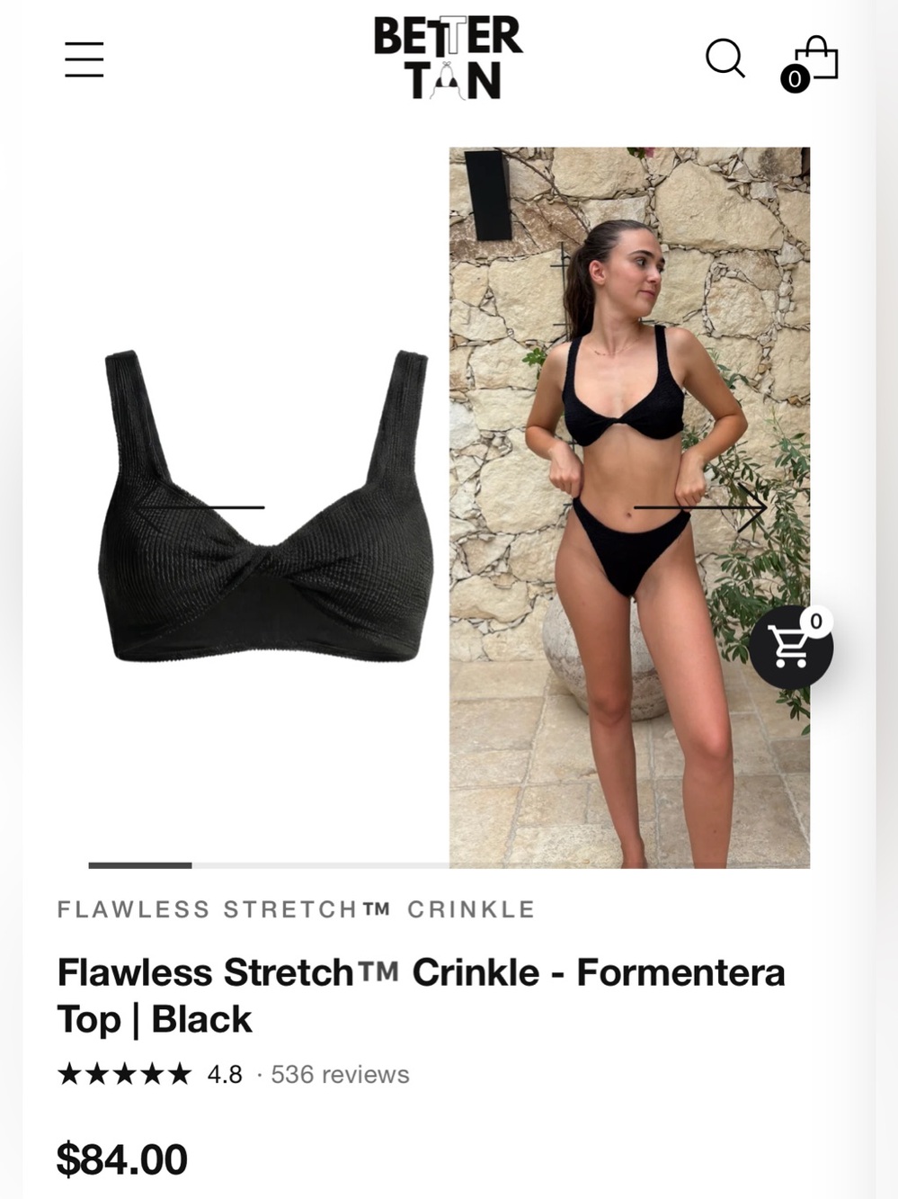 Flawless Stretch™ Crinkle Formentera Top - Fits XS-L